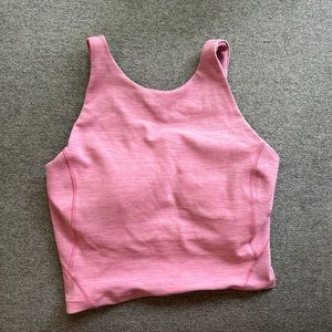 Cropped align pink tank